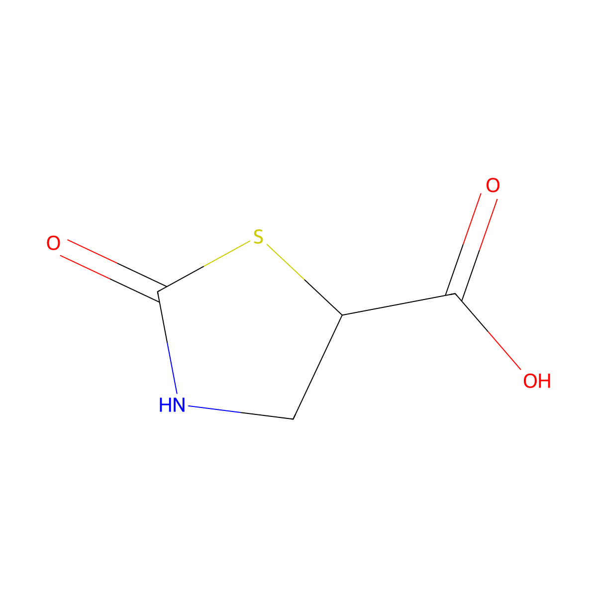 2-Oxo-1,3-thiazolidine-5-carboxylic acid molecular structure, CAS 145283-66-5