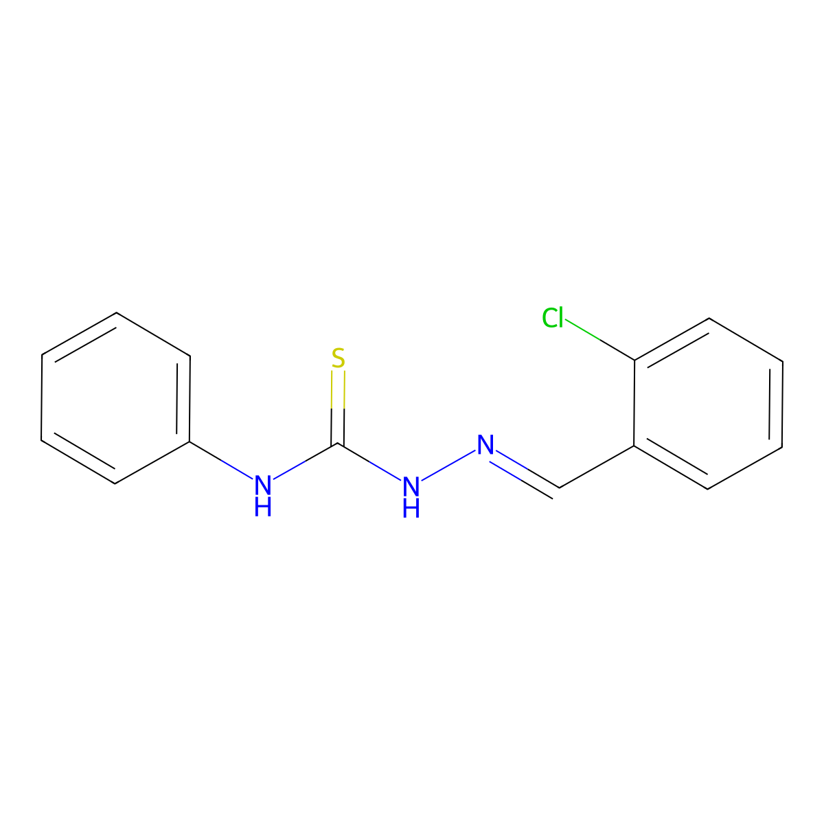 2-Chlorobenzaldehyde N-phenylthiosemicarbazone molecular structure, CAS 1452841-52-9
