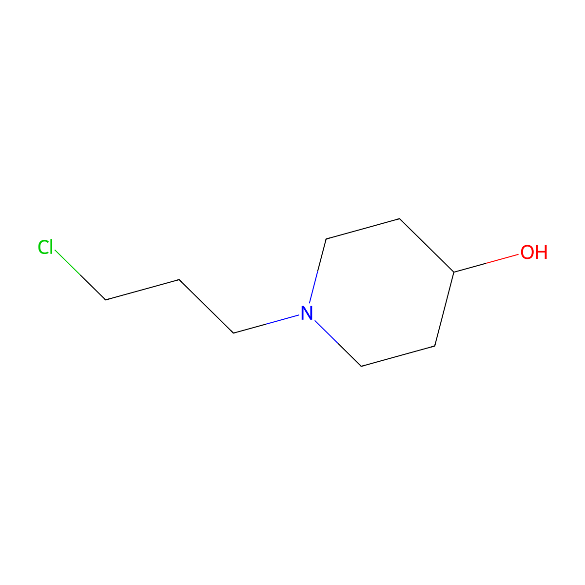 1-(3-Chloropropyl)piperidin-4-OL molecular structure, CAS 145285-36-5