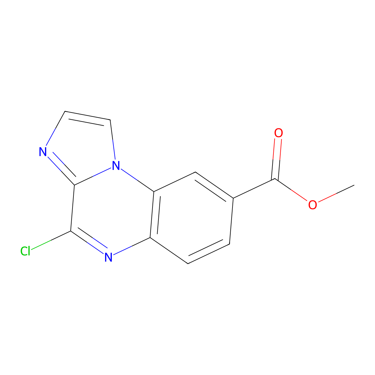 Methyl 4-chloroimidazo[1,2-A]quinoxaline-8-carboxylate molecular structure, CAS 1452864-18-4