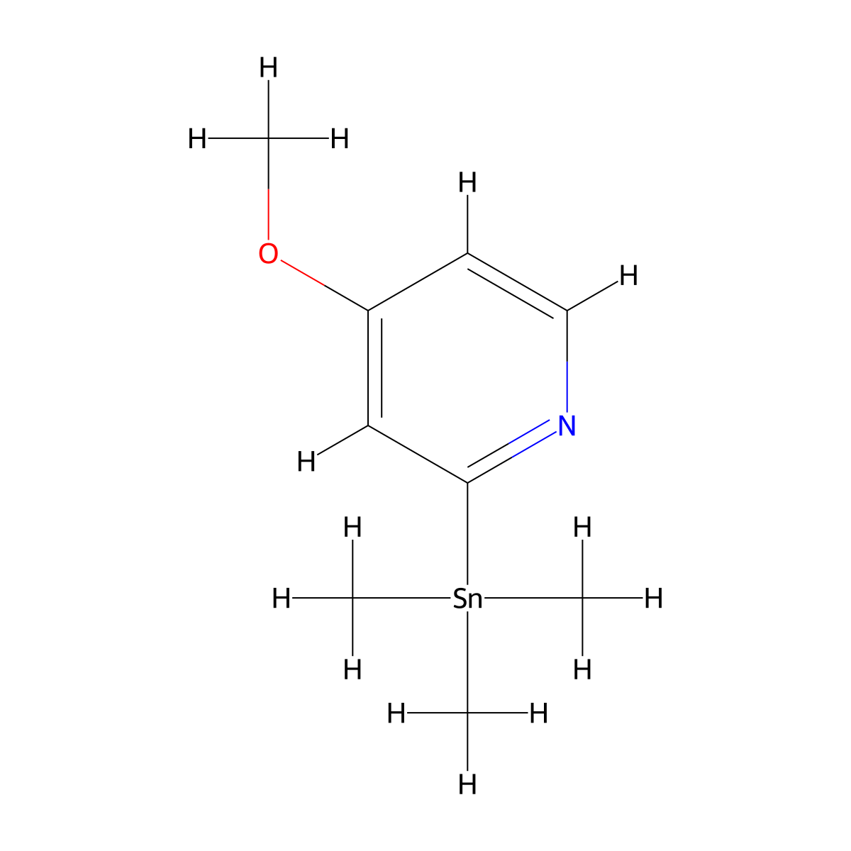 4-Methoxy-2-(trimethylstannyl)pyridine molecular structure, CAS 1452880-12-4
