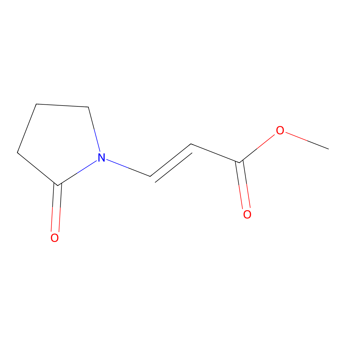 2-Propenoic acid, 3-(2-oxo-1-pyrrolidinyl)-, methyl ester, (2E)- molecular structure, CAS 145294-78-6