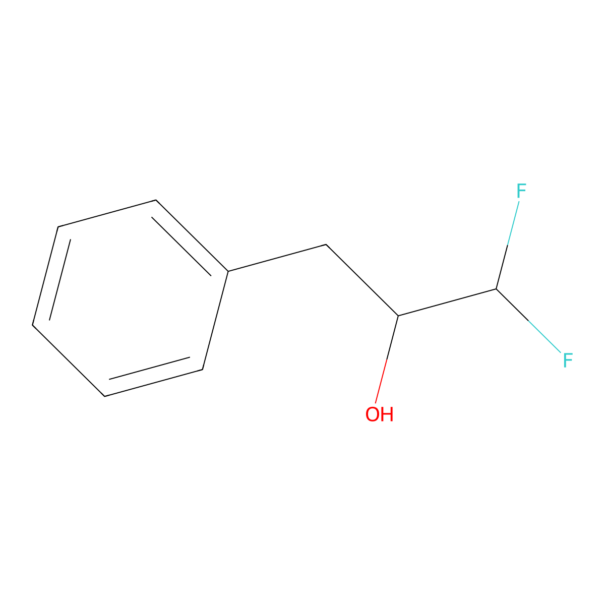 1,1-Difluoro-3-phenylpropan-2-ol molecular structure, CAS 145299-86-1