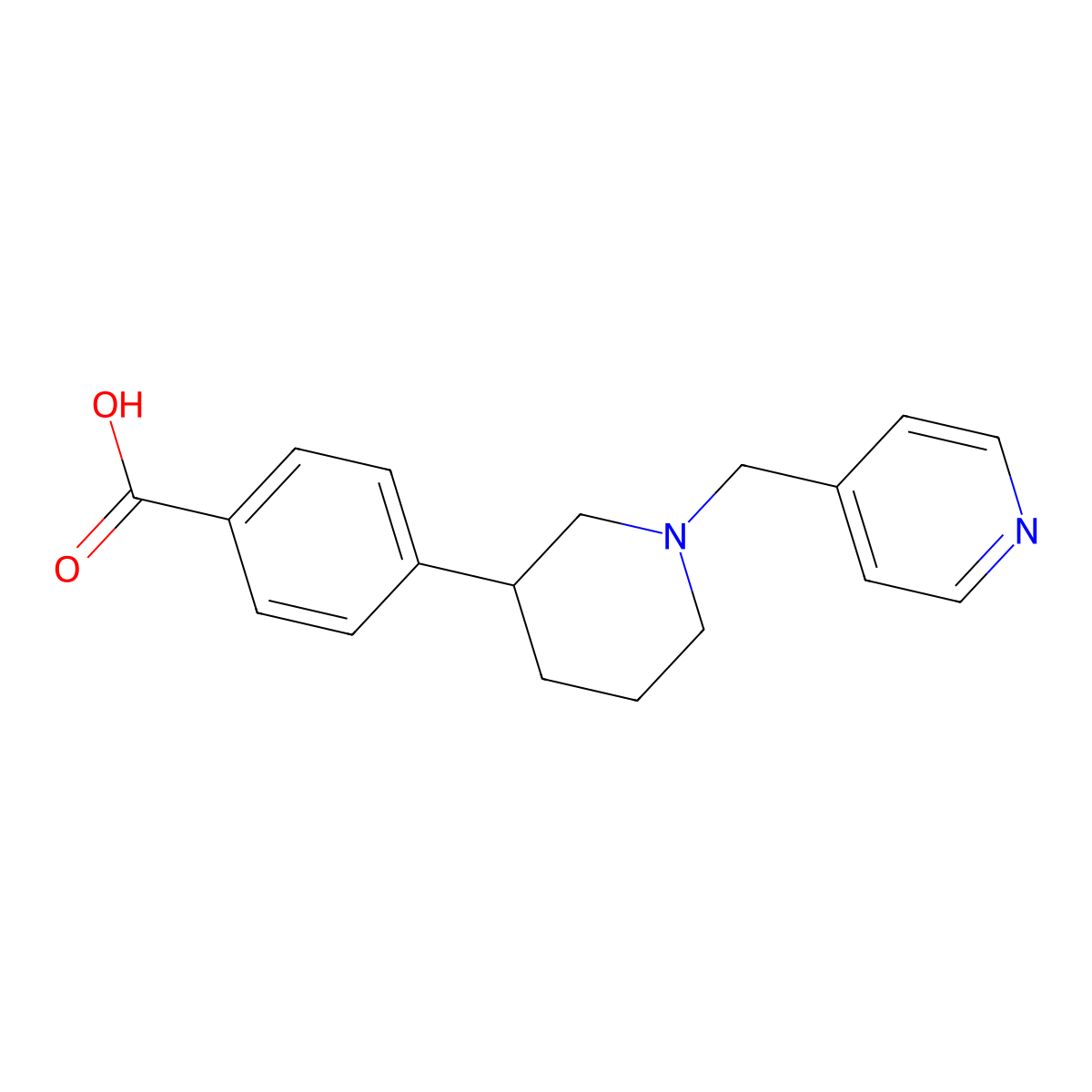 4-[1-(Pyridin-4-ylmethyl)piperidin-3-yl]benzoicacid molecular structure, CAS 1452991-15-9