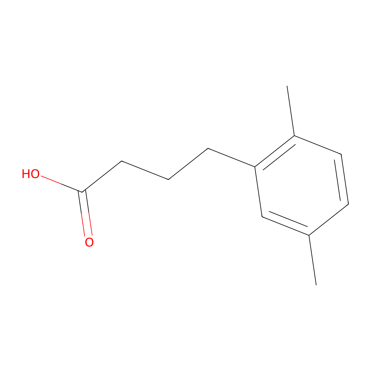 4-(2,5-Dimethylphenyl)butanoic acid molecular structure, CAS 1453-06-1