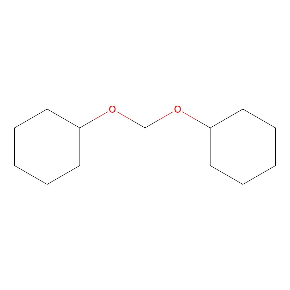 Bis(cyclohexyloxy)methane molecular structure, CAS 1453-21-0