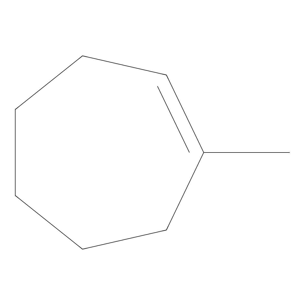1-Methylcycloheptene molecular structure, CAS 1453-25-4