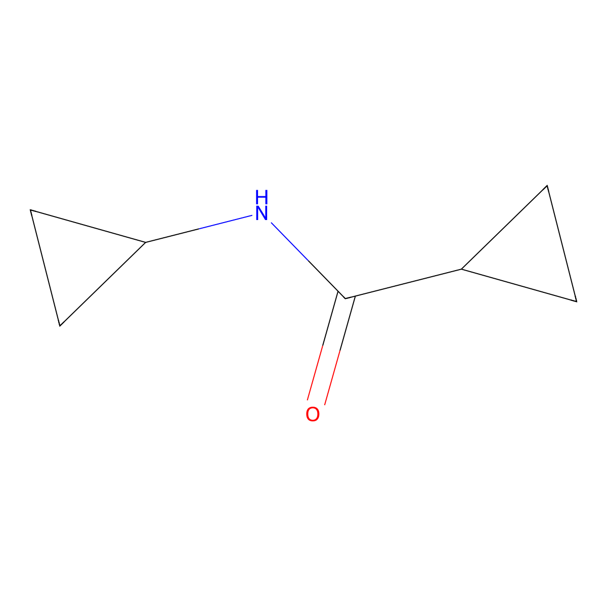 Cyclopropanecarboxylic acid cyclopropylamide molecular structure, CAS 1453-50-5
