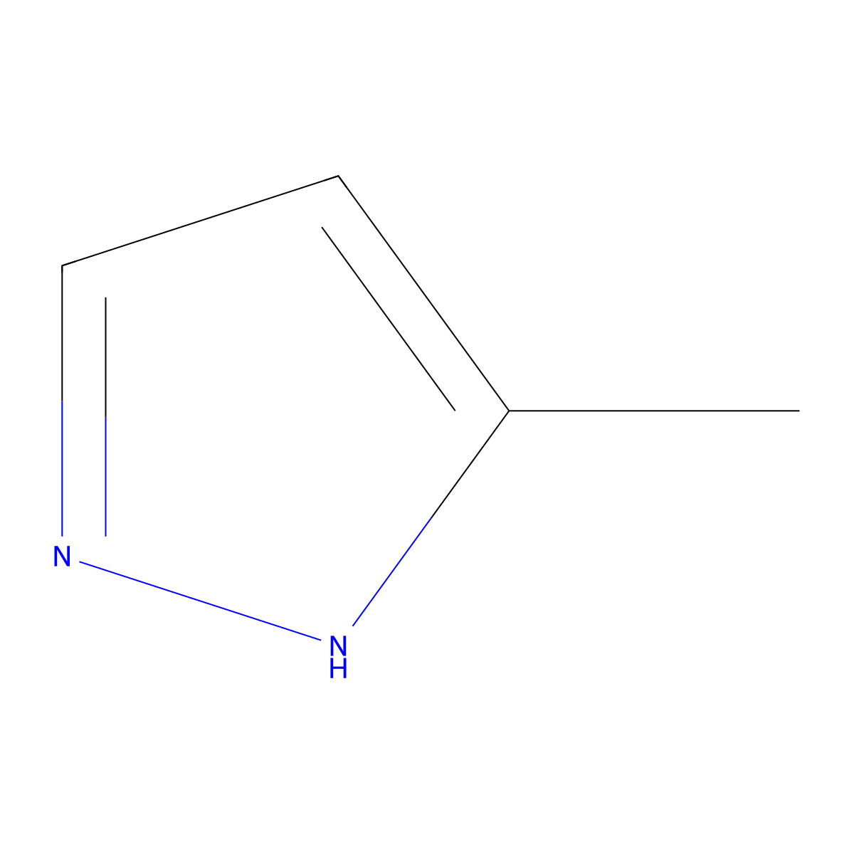 3-Methylpyrazole molecular structure, CAS 1453-58-3