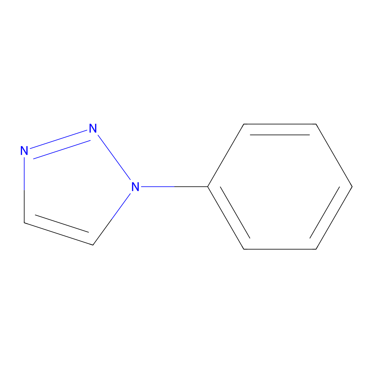 1-phenyl-1H-1,2,3-triazole molecular structure, CAS 1453-81-2