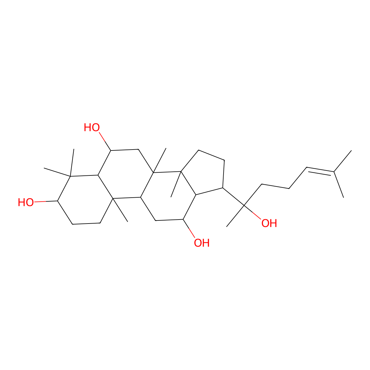 20(R)-Protopanaxatriol molecular structure, CAS 1453-93-6