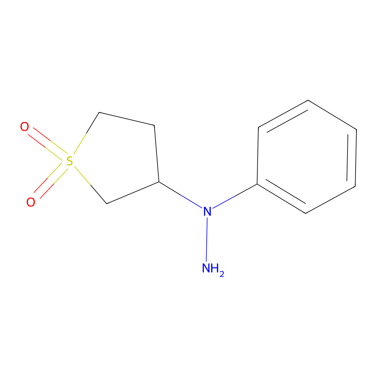 1-(1,1-Dioxothiolan-3-yl)-1-phenylhydrazine molecular structure, CAS 14530-12-2