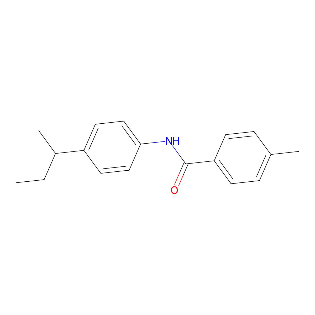 N-(4-butan-2-ylphenyl)-4-methylbenzamide molecular structure, CAS 1453006-25-1