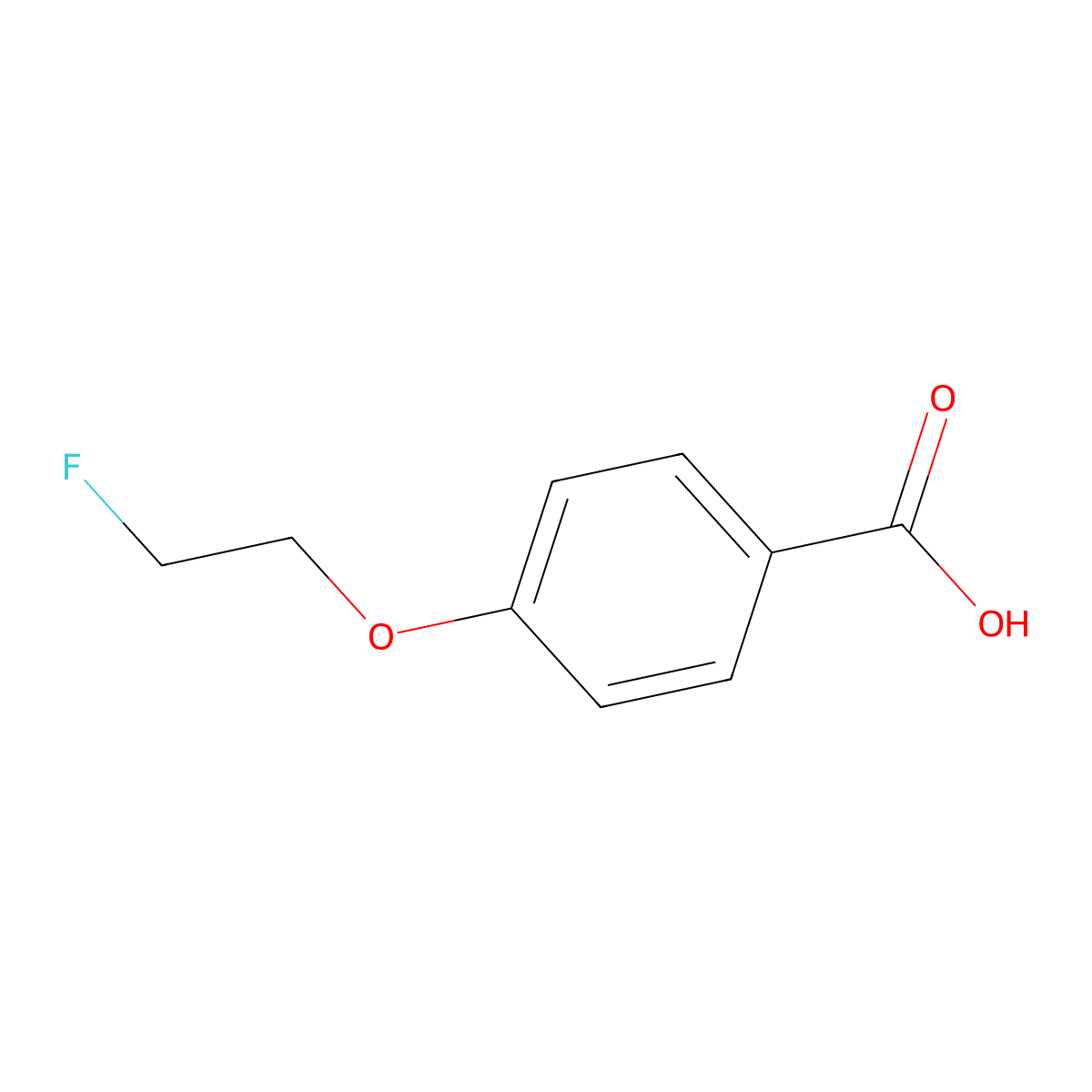 4-(2-Fluoroethoxy)benzoic acid molecular structure, CAS 145304-35-4