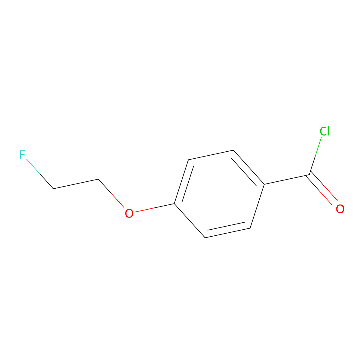 4-(2-Fluoroethoxy)benzoyl chloride molecular structure, CAS 145304-36-5