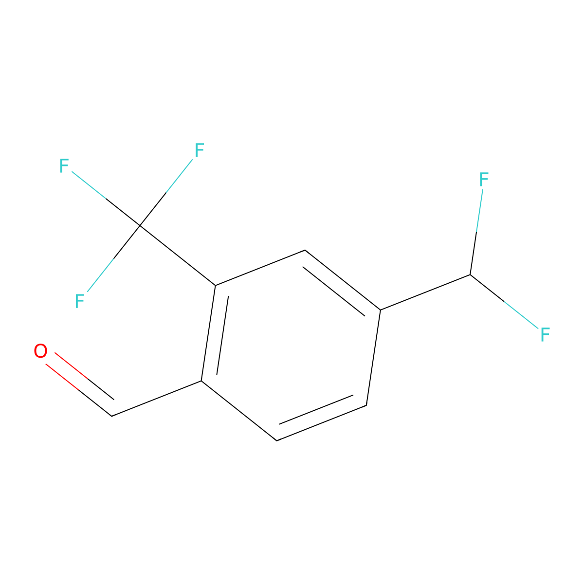4-(Difluoromethyl)-2-(trifluoromethyl)benzaldehyde molecular structure, CAS 1453070-24-0