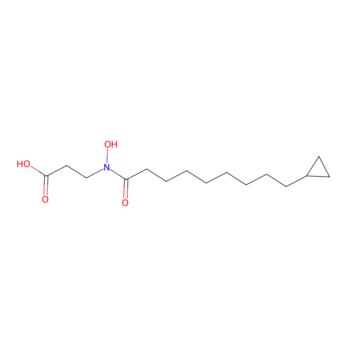 N-(9-Cyclopropyl-1-oxononyl)-N-hydroxy-beta-alanine molecular structure, CAS 1453071-47-0