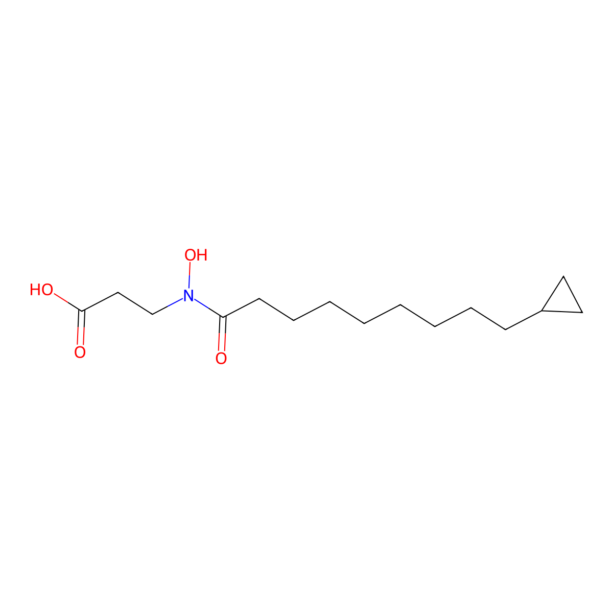 N-(9-Cyclopropyl-1-oxononyl)-N-hydroxy-beta-alanine molecular structure, CAS 1453071-47-0