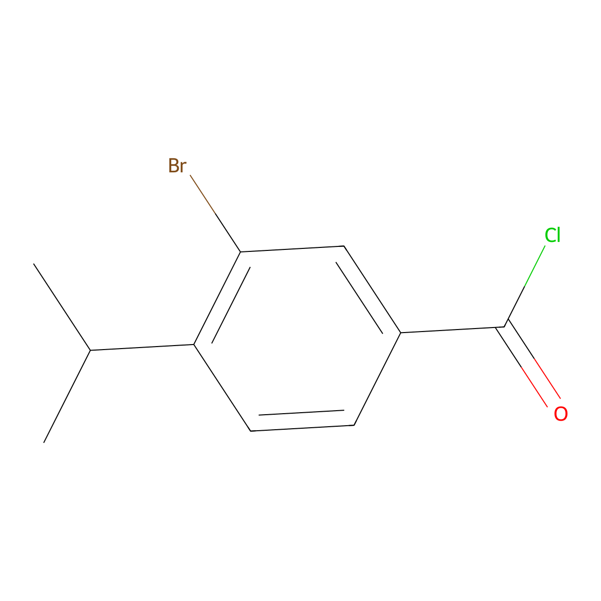 3-Bromo-4-isopropylbenzoyl chloride molecular structure, CAS 1453081-84-9