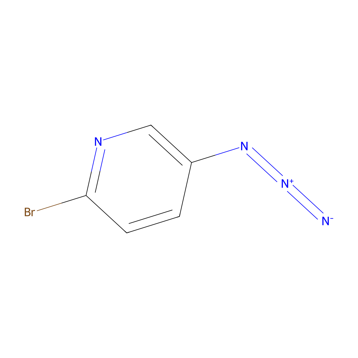 5-Azido-2-bromopyridine molecular structure, CAS 1453090-30-6