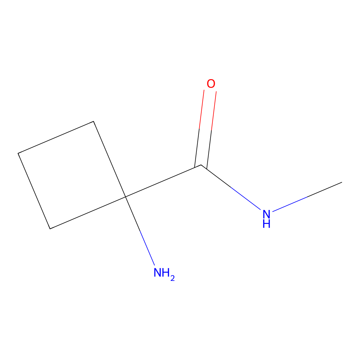 1-amino-N-methylcyclobutane-1-carboxamide molecular structure, CAS 1453106-18-7