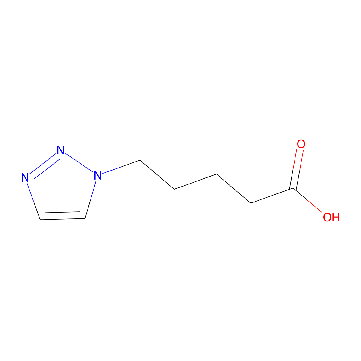 5-(1H-1,2,3-triazol-1-yl)pentanoic acid molecular structure, CAS 1453111-79-9