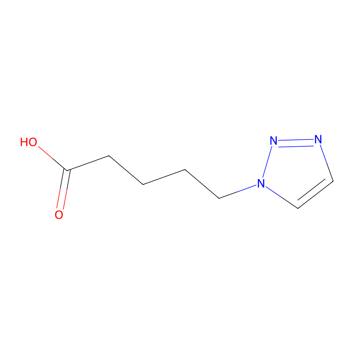 5-(1H-1,2,3-triazol-1-yl)pentanoic acid molecular structure, CAS 1453111-79-9