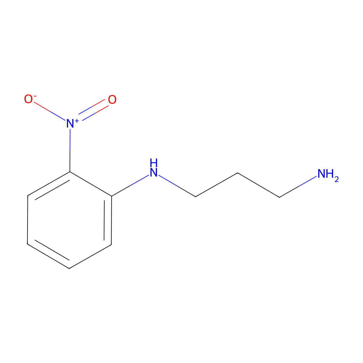 N-(3-Aminopropyl)-2-nitrobenzenamine molecular structure, CAS 145315-42-0