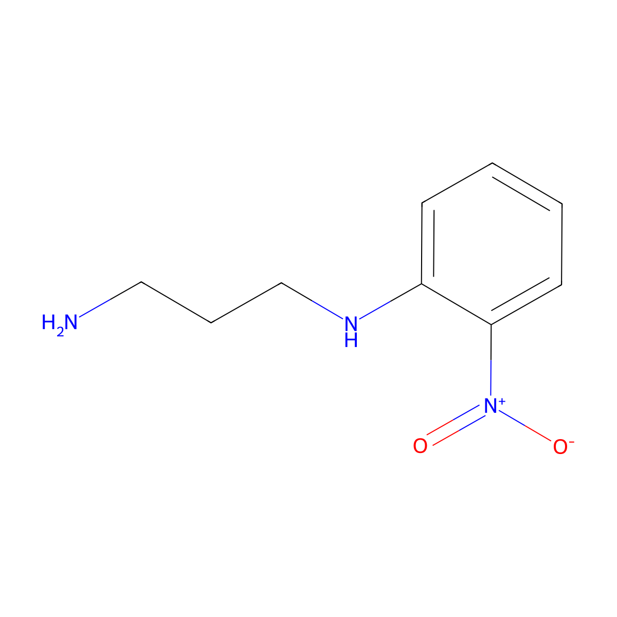 N-(3-Aminopropyl)-2-nitrobenzenamine molecular structure, CAS 145315-42-0