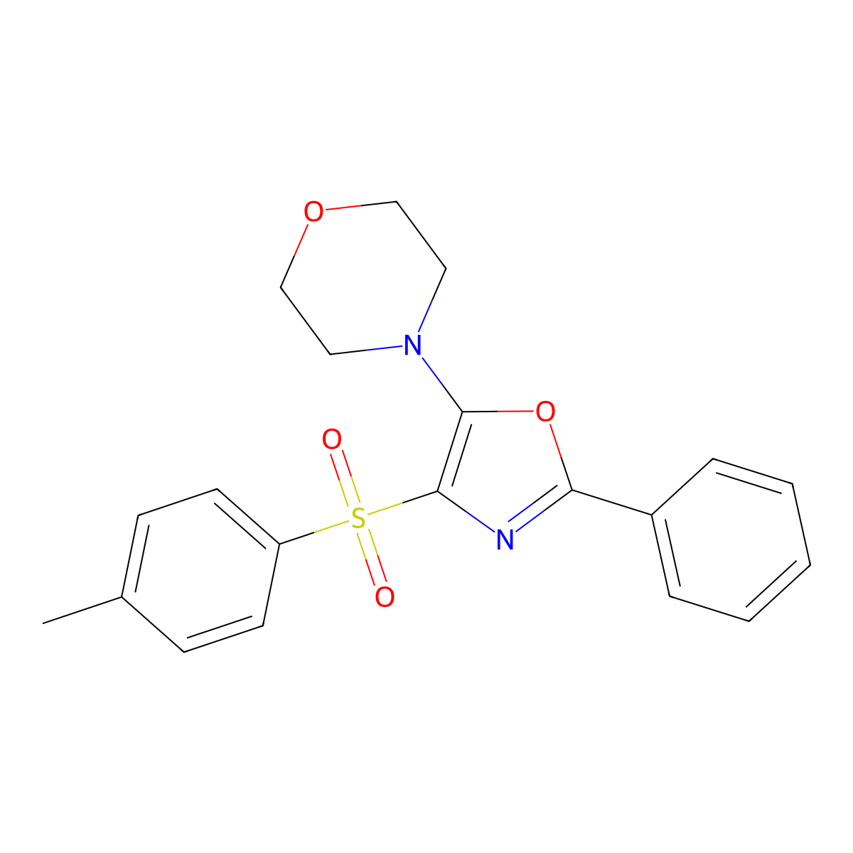 4-{4-[(4-Methylphenyl)sulfonyl]-2-phenyl-1,3-oxazol-5-yl}morpholine molecular structure, CAS 145317-87-9