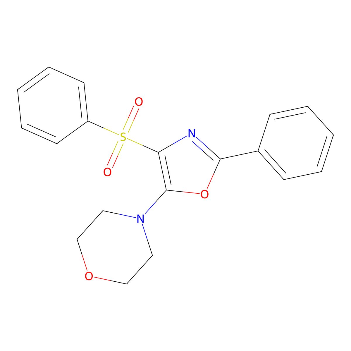 4-[4-(Benzenesulfonyl)-2-phenyl-1,3-oxazol-5-yl]morpholine molecular structure, CAS 145317-90-4