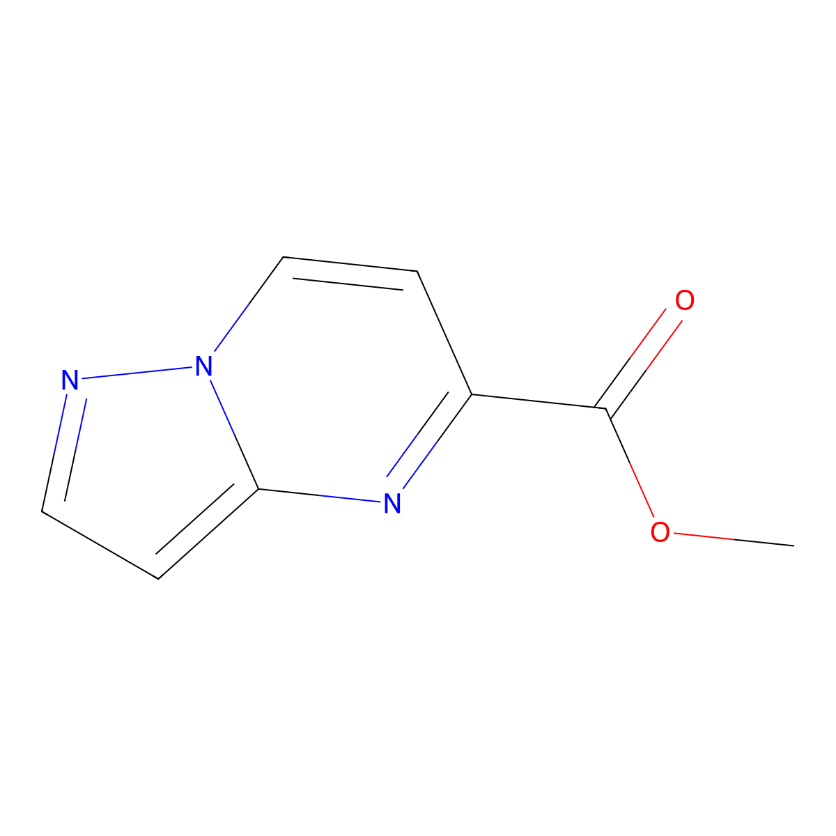 Methyl pyrazolo[1,5-a]pyrimidine-5-carboxylate molecular structure, CAS 1453176-67-4