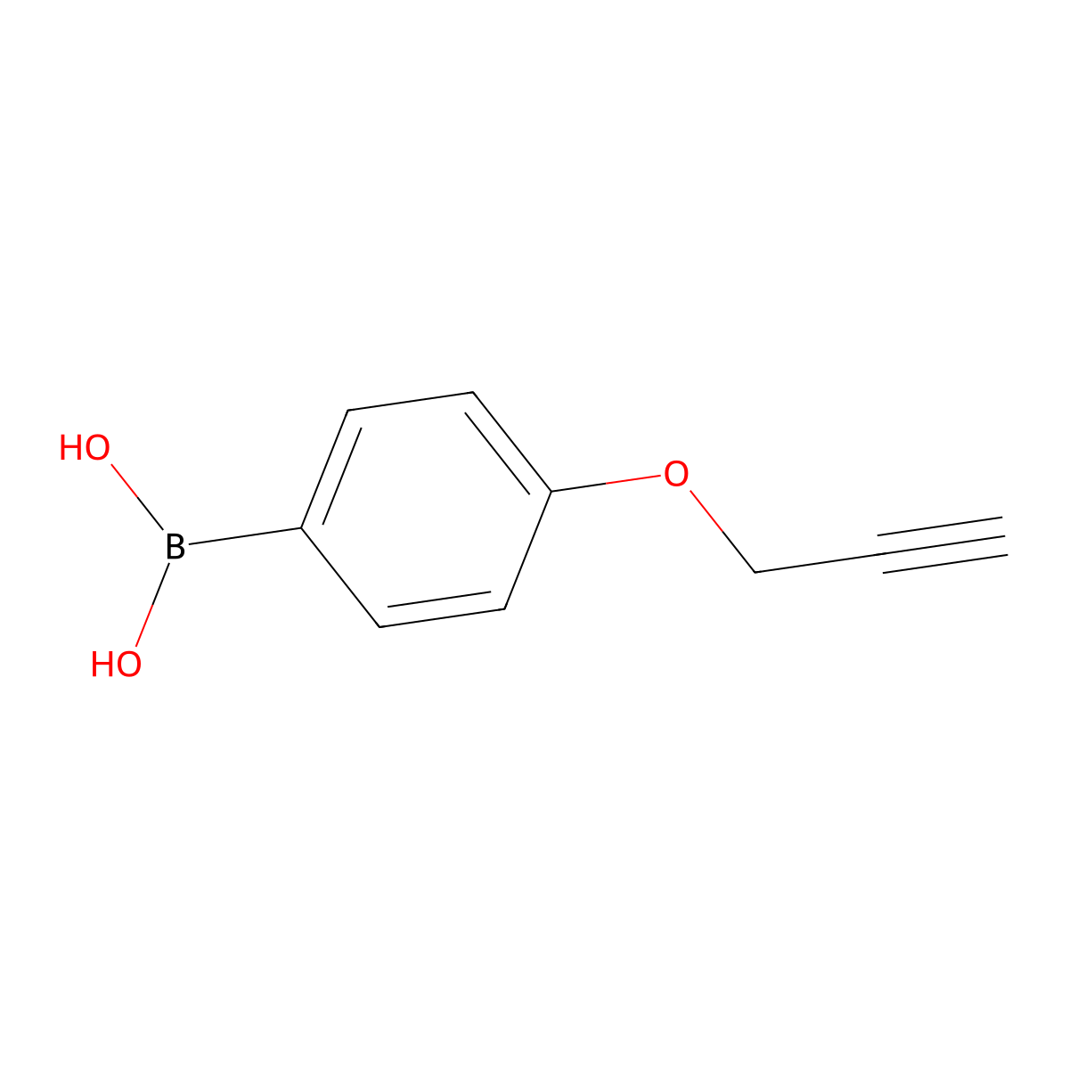 (4-Prop-2-ynoxyphenyl)boronic acid molecular structure, CAS 1453177-85-9