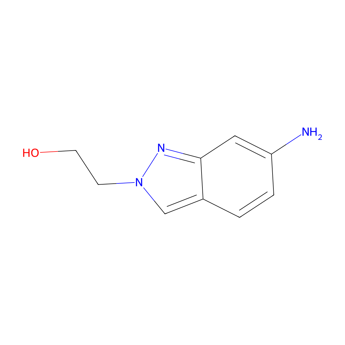6-amino-2H-Indazole-2-ethanol molecular structure, CAS 1453213-80-3