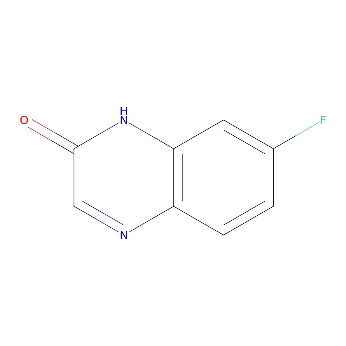 7-fluoroquinoxalin-2(1H)-one molecular structure, CAS 145323-53-1