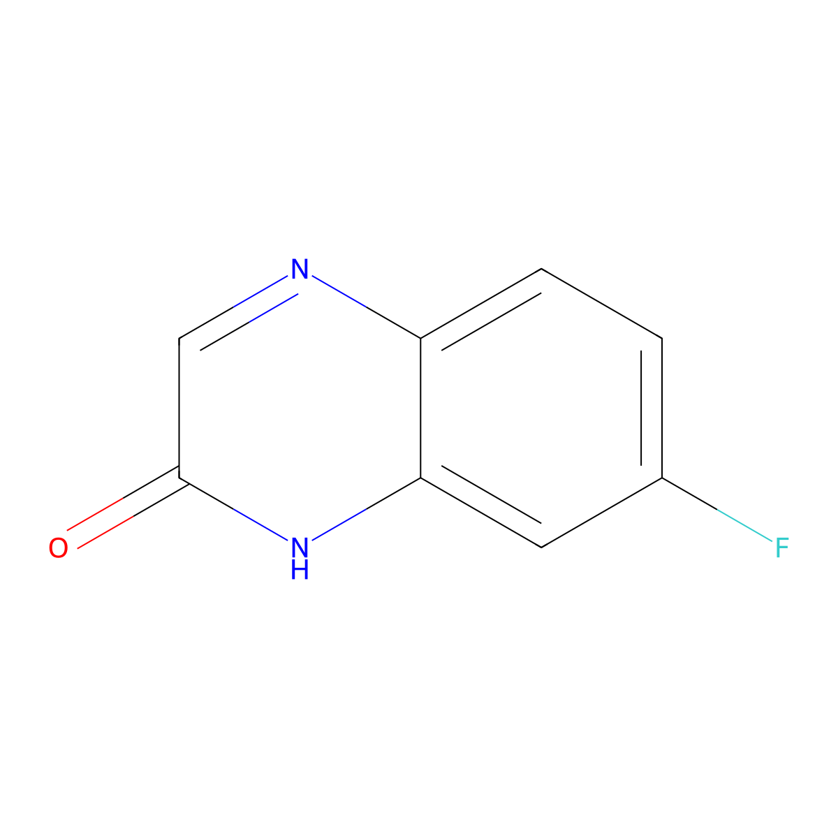 7-fluoroquinoxalin-2(1H)-one molecular structure, CAS 145323-53-1