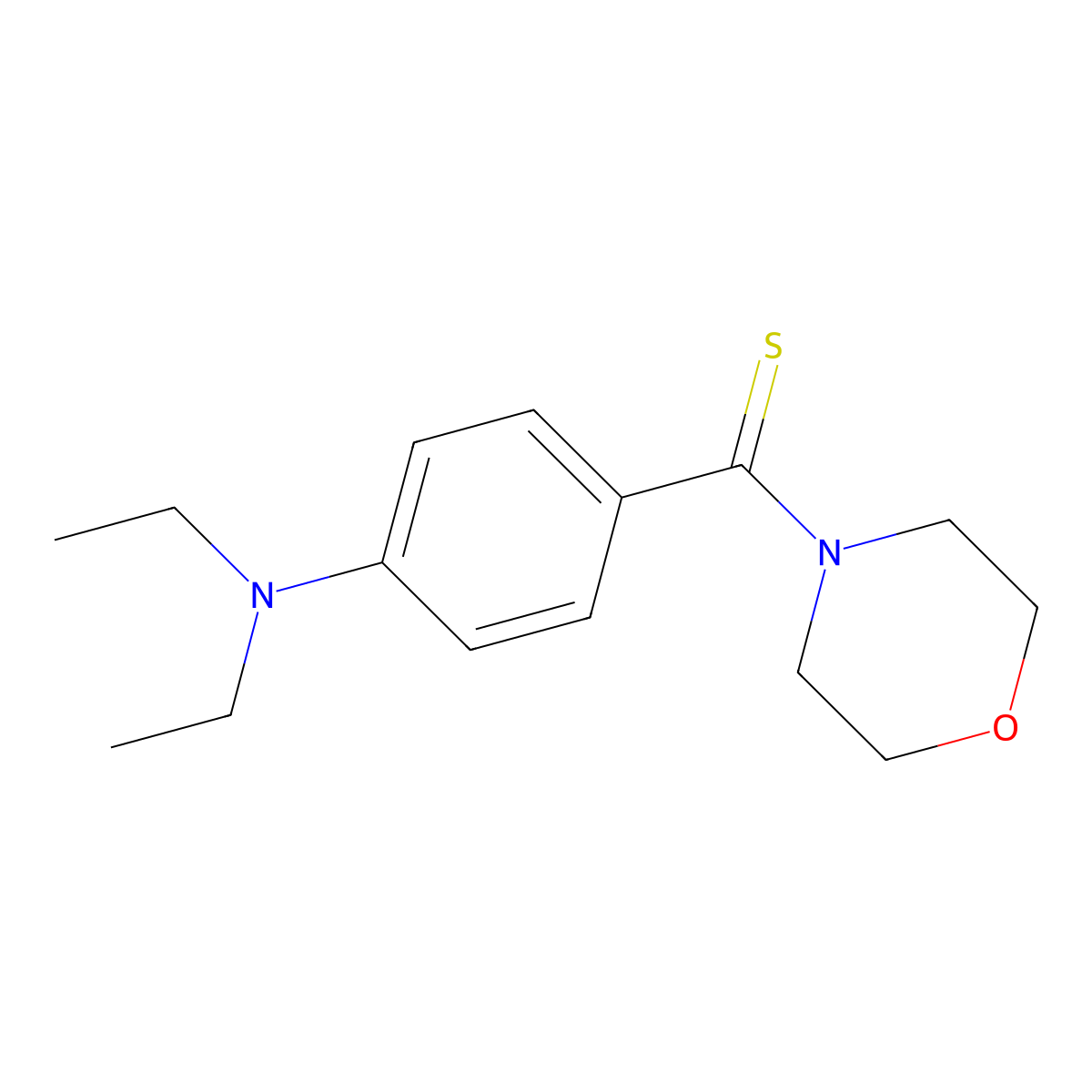 [4-(Diethylamino)phenyl]-morpholin-4-ylmethanethione molecular structure, CAS 145323-75-7