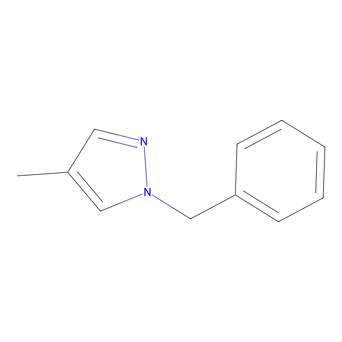 1-Benzyl-4-methyl-1H-pyrazole molecular structure, CAS 145324-73-8