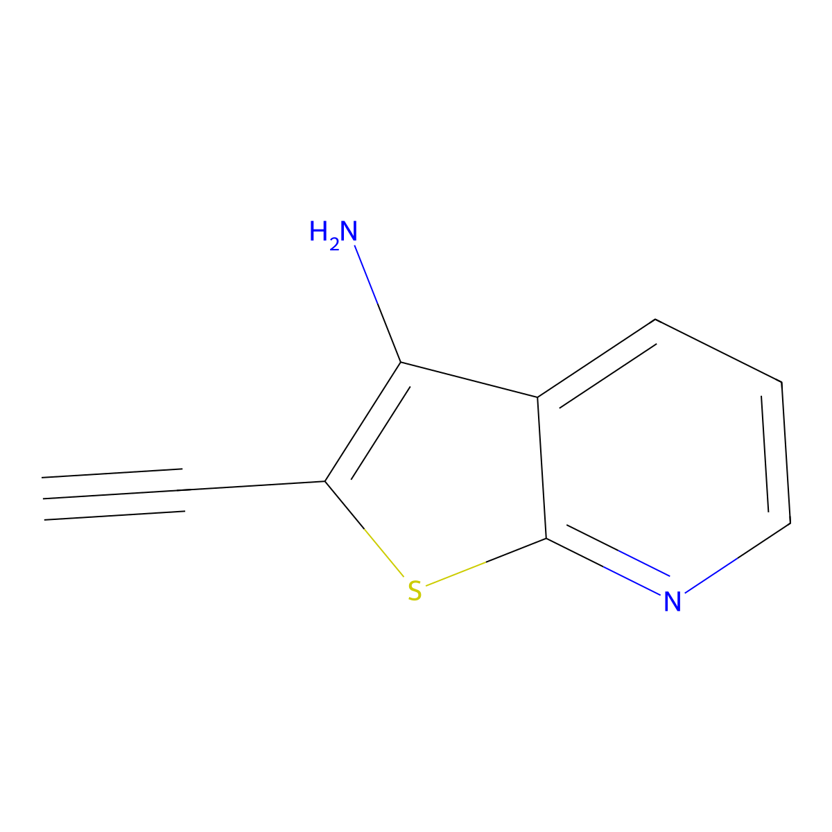 2-Ethynylthieno[2,3-B]pyridin-3-amine molecular structure, CAS 145325-30-0