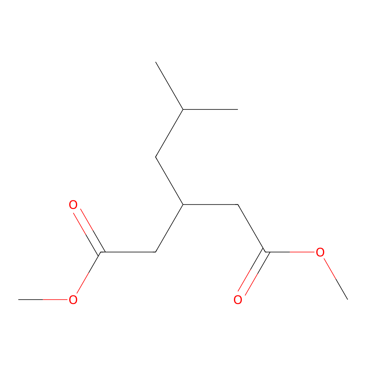 1,5-Dimethyl 3-(2-methylpropyl)pentanedioate molecular structure, CAS 145328-03-6