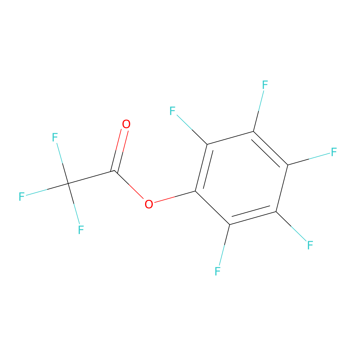 Pentafluorophenyl Trifluoroacetate molecular structure, CAS 14533-84-7