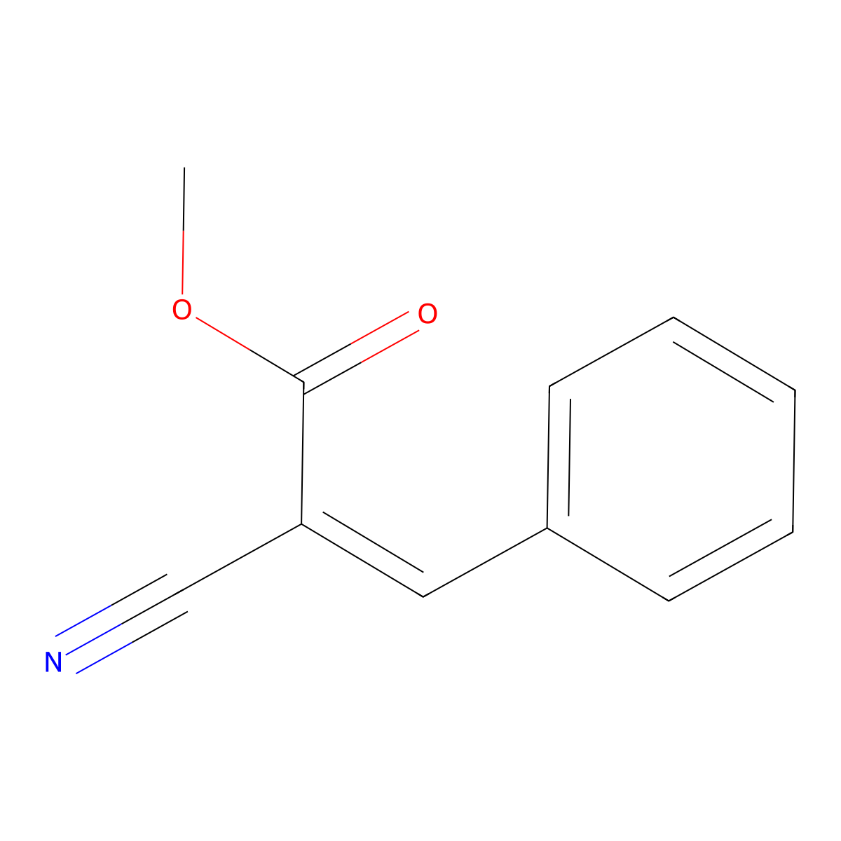 Methyl 2-cyano-3-phenyl-2-propenoate molecular structure, CAS 14533-86-9