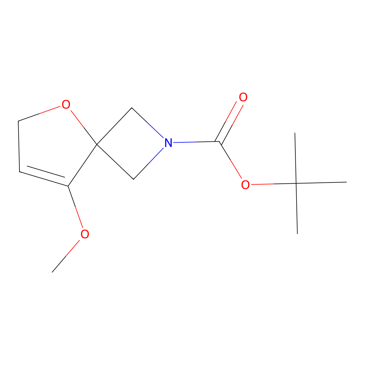 Tert-Butyl 8-Methoxy-5-Oxa-2-Azaspiro[3.4]Oct-7-Ene-2-Carboxylate molecular structure, CAS 1453315-95-1