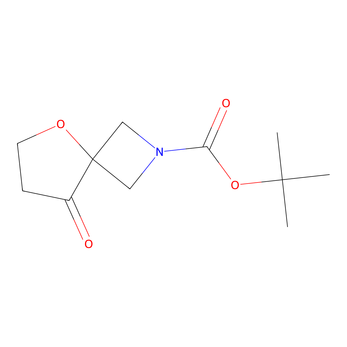 5-Oxa-2-azaspiro(3.4)octane-2-carboxylic acid, 8-oxo-, 1,1-dimethylethyl ester molecular structure, CAS 1453315-97-3