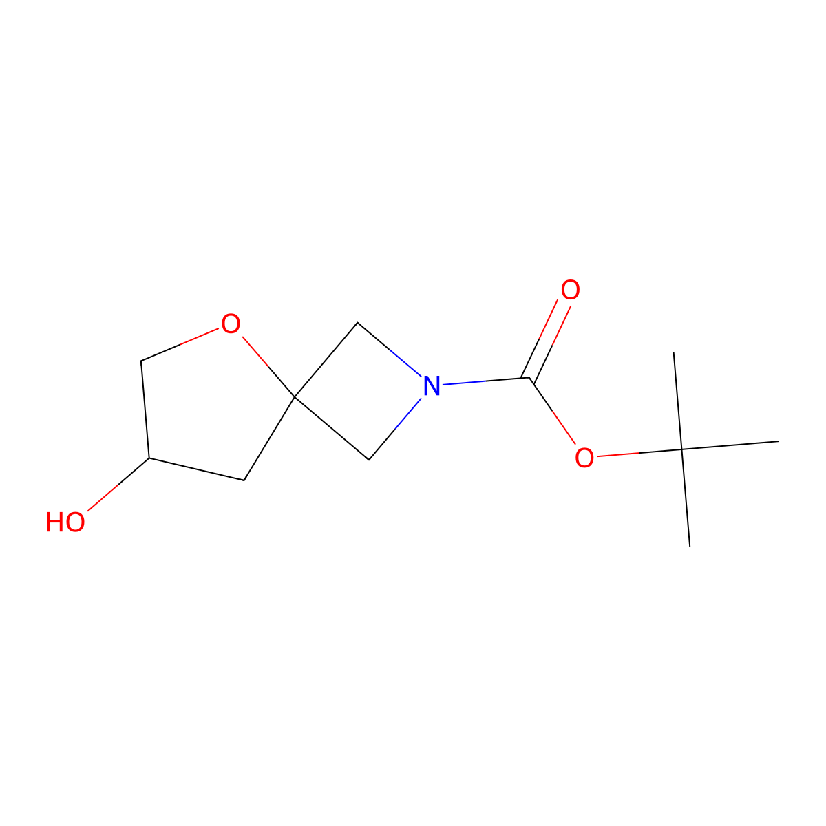 tert-Butyl (7R)-7-hydroxy-5-oxa-2-azaspiro[3.4]octane-2-carboxylate molecular structure, CAS 1453316-08-9