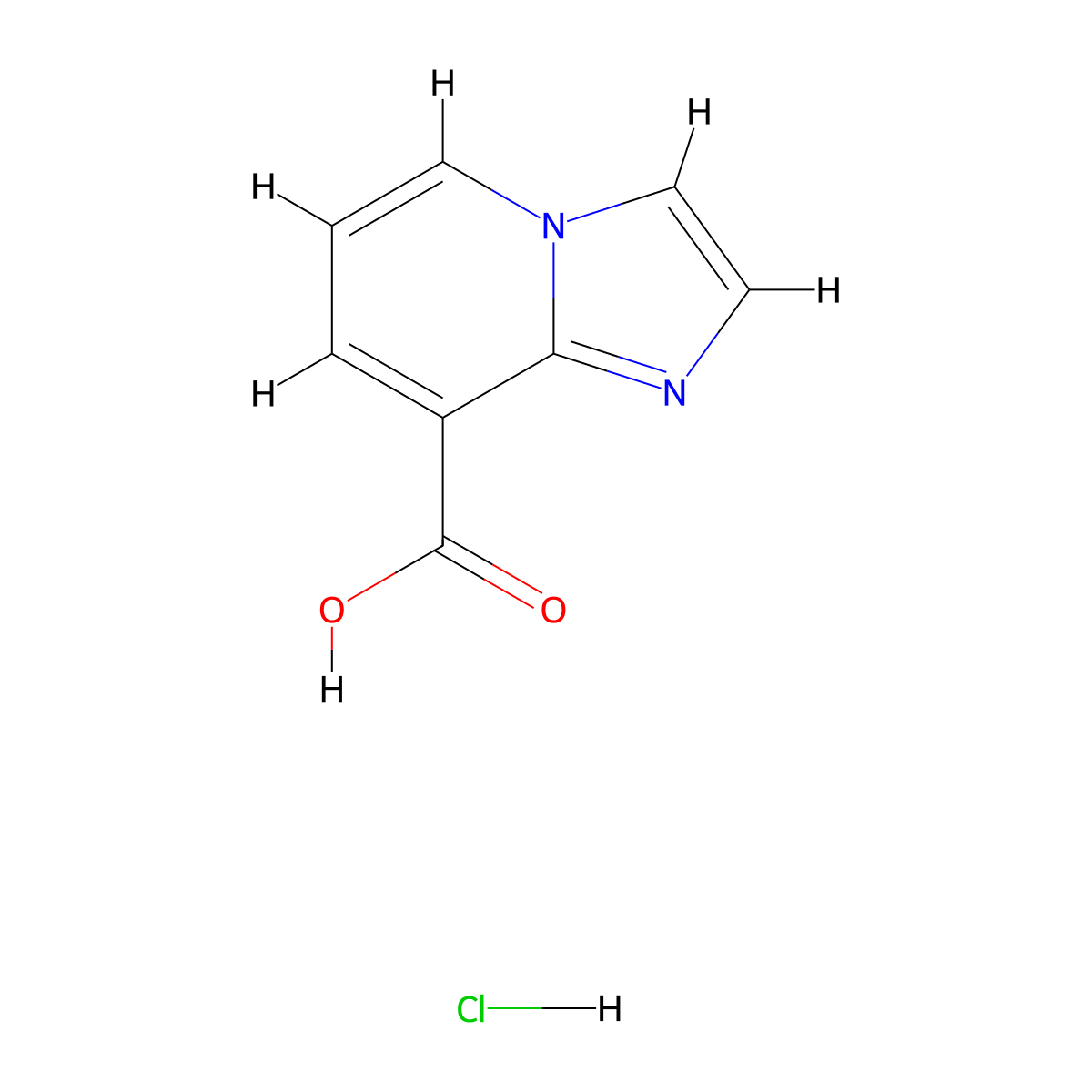 Imidazo[1,2-a]pyridine-8-carboxylic acid hydrochloride molecular structure, CAS 145335-90-6