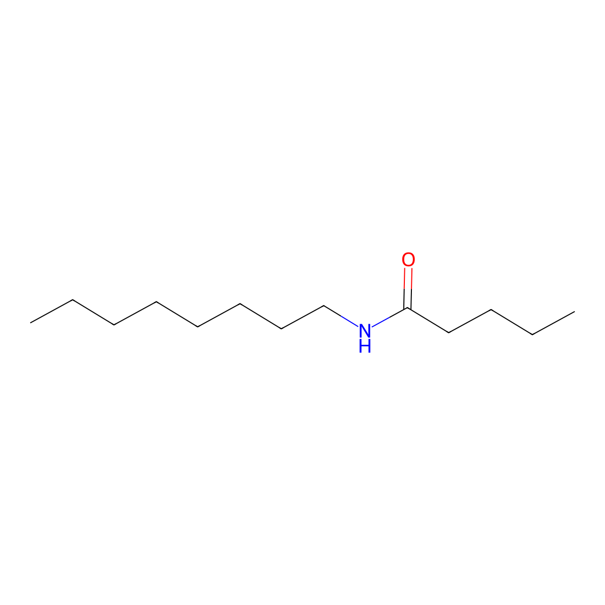 N-octylpentanamide molecular structure, CAS 145336-47-6