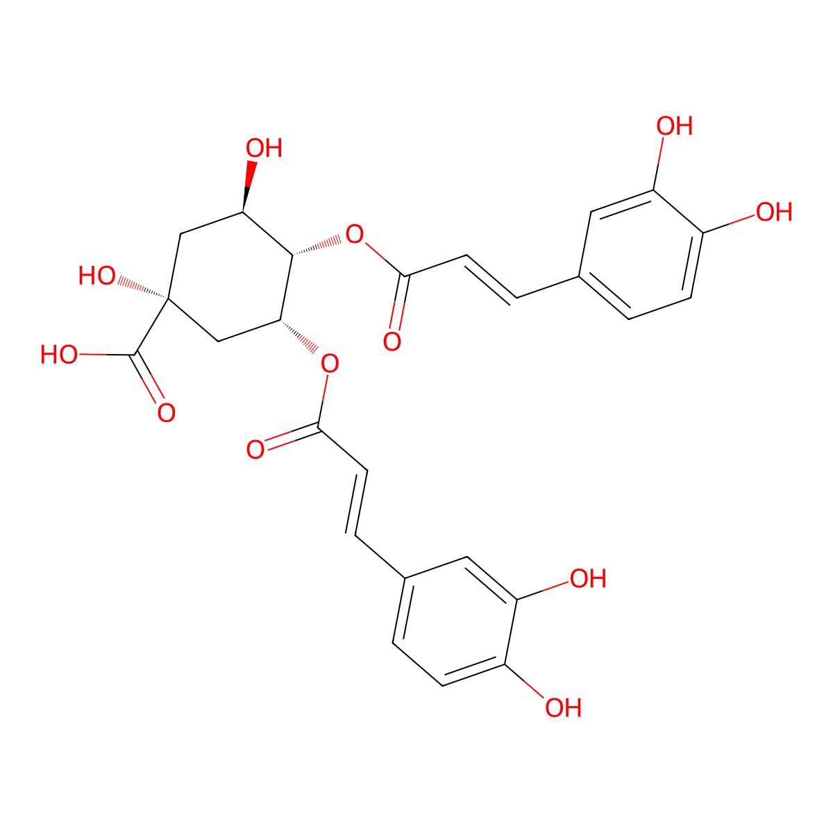 3,4-Dicaffeoylquinic acid molecular structure, CAS 14534-61-3