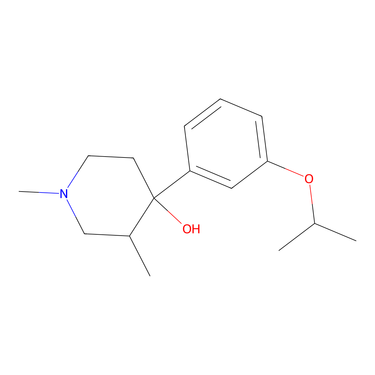 4-(3-Isopropoxyphenyl)-1,3-dimethylpiperidin-4-OL molecular structure, CAS 145340-44-9