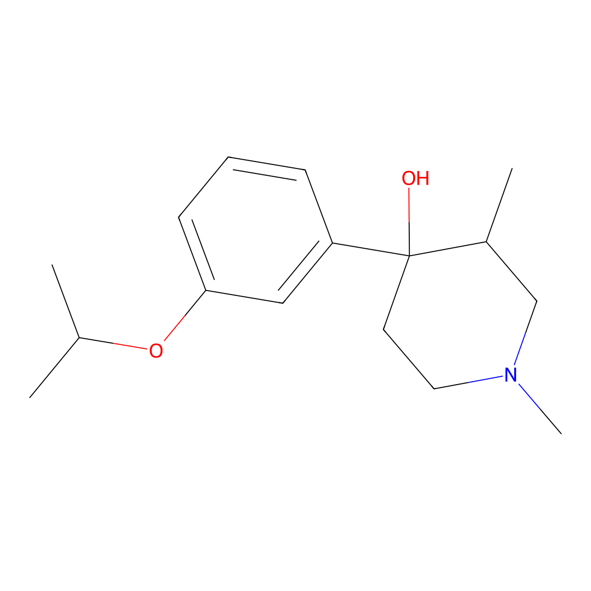 4-(3-Isopropoxyphenyl)-1,3-dimethylpiperidin-4-OL molecular structure, CAS 145340-44-9